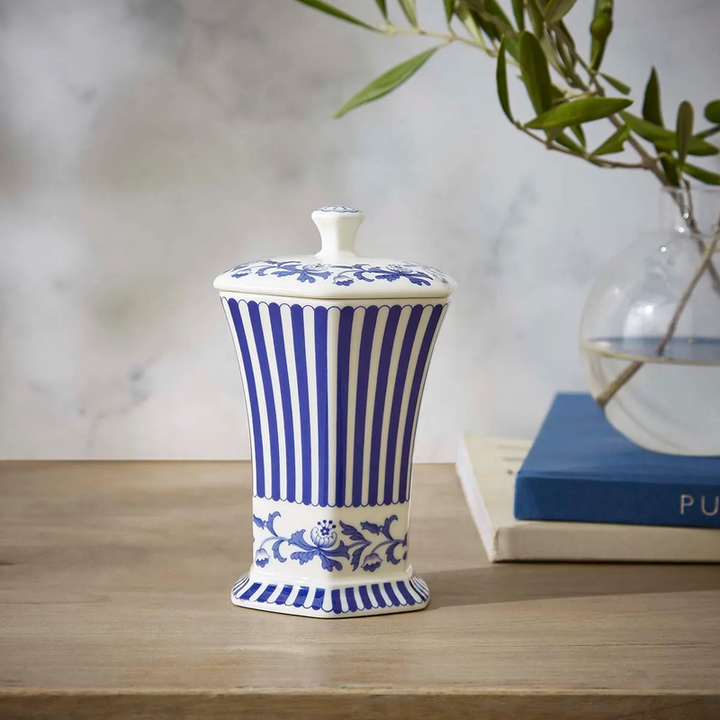Spode Blue Italian Steccato Mini Vase
