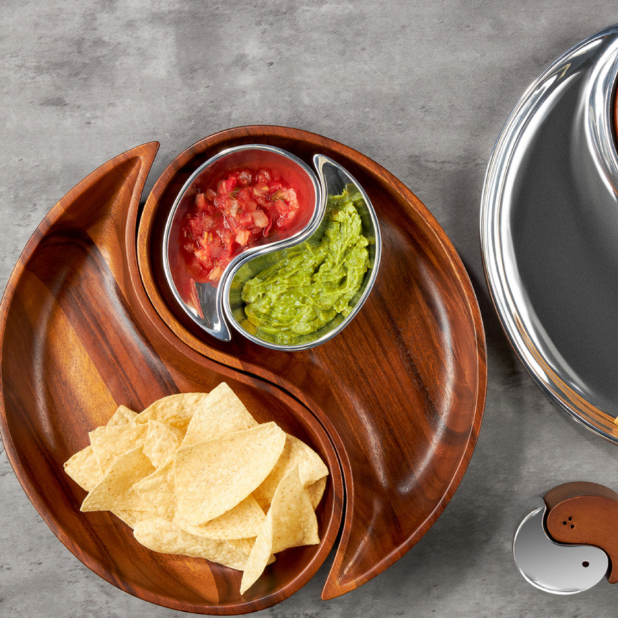 Nambe Yin & Yang Chip & Dip