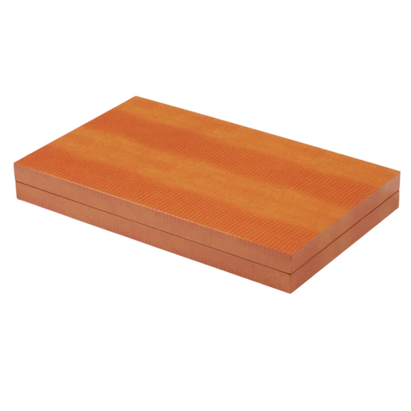 Addison Ross Orange Croc Backammon