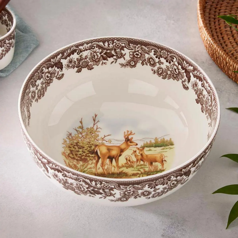Spode Woodland Mule Deer Serving Bowl