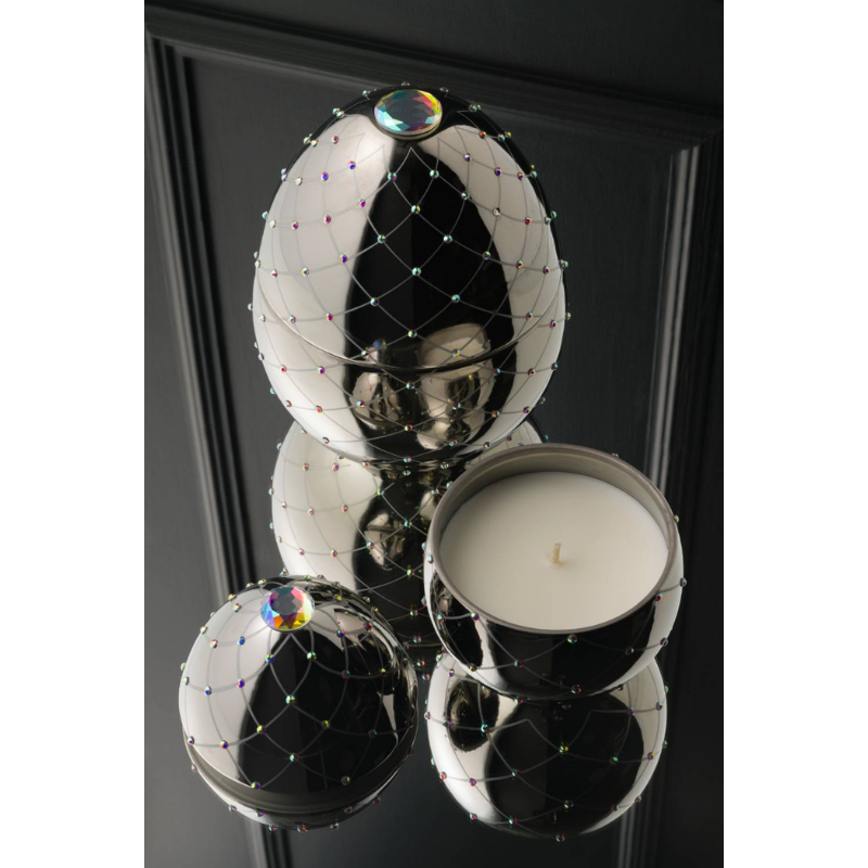 Ladenac Bois de Russie Silver Egg Candle
