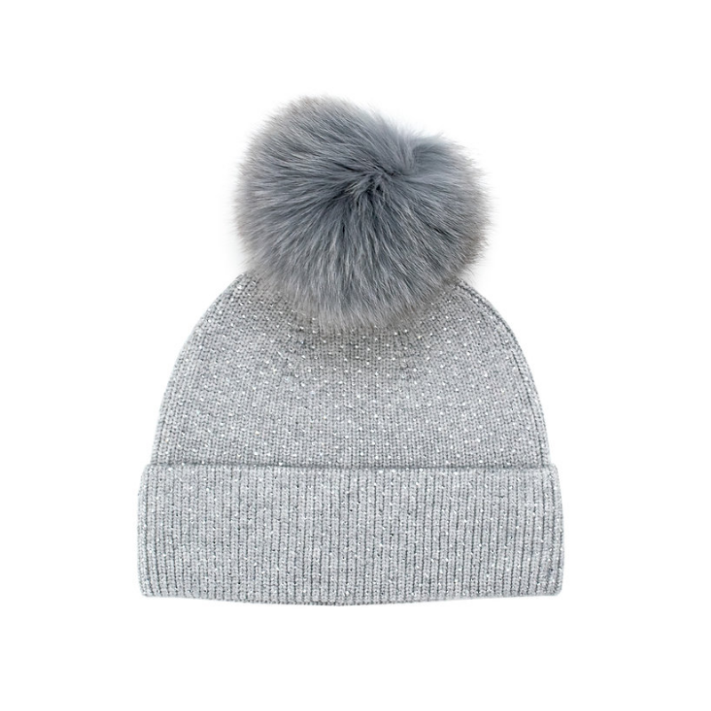 Sparkle Hat with Pompom