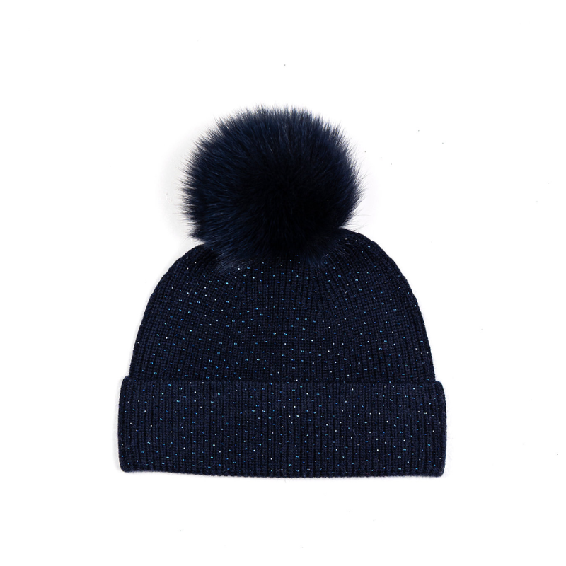Sparkle Hat with Pompom