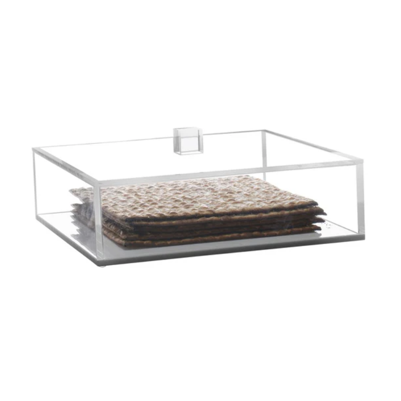 Acrylic Matzah Tray With Lid
