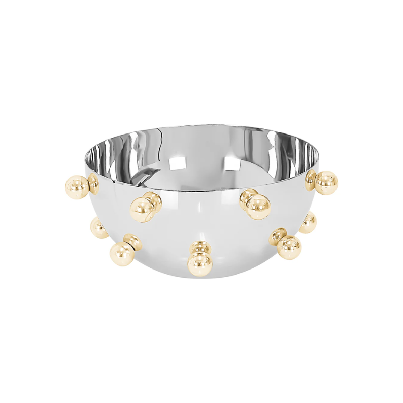 Small Gold Beads Stainless Bowl