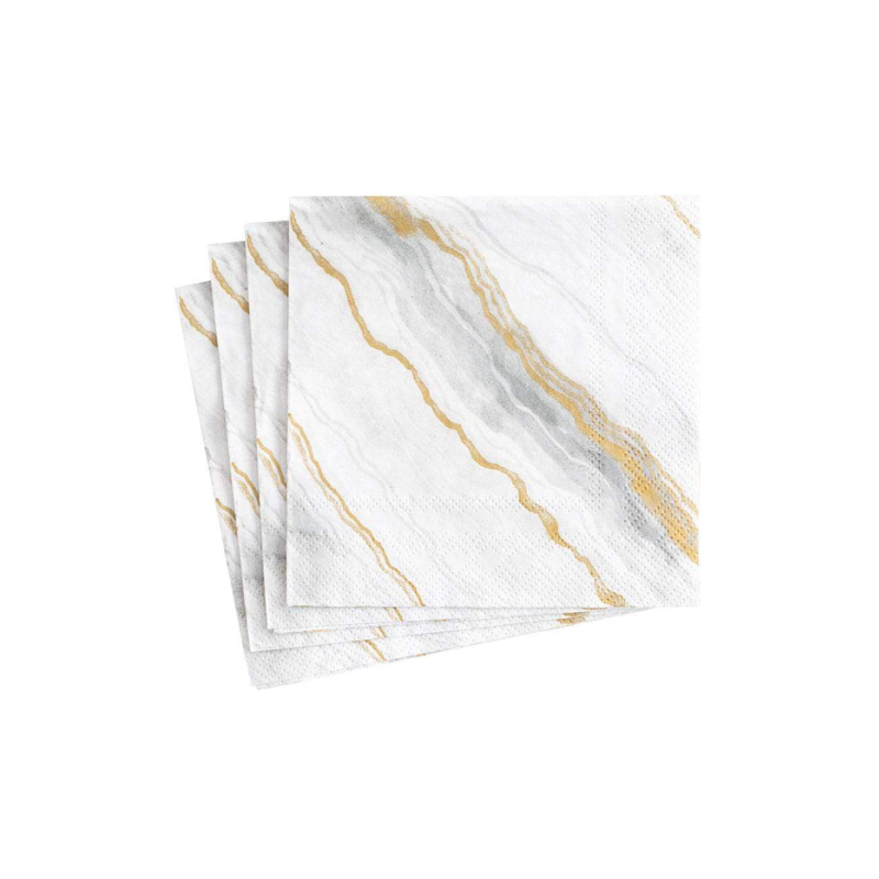 Grey Marble Cocktail Napkins