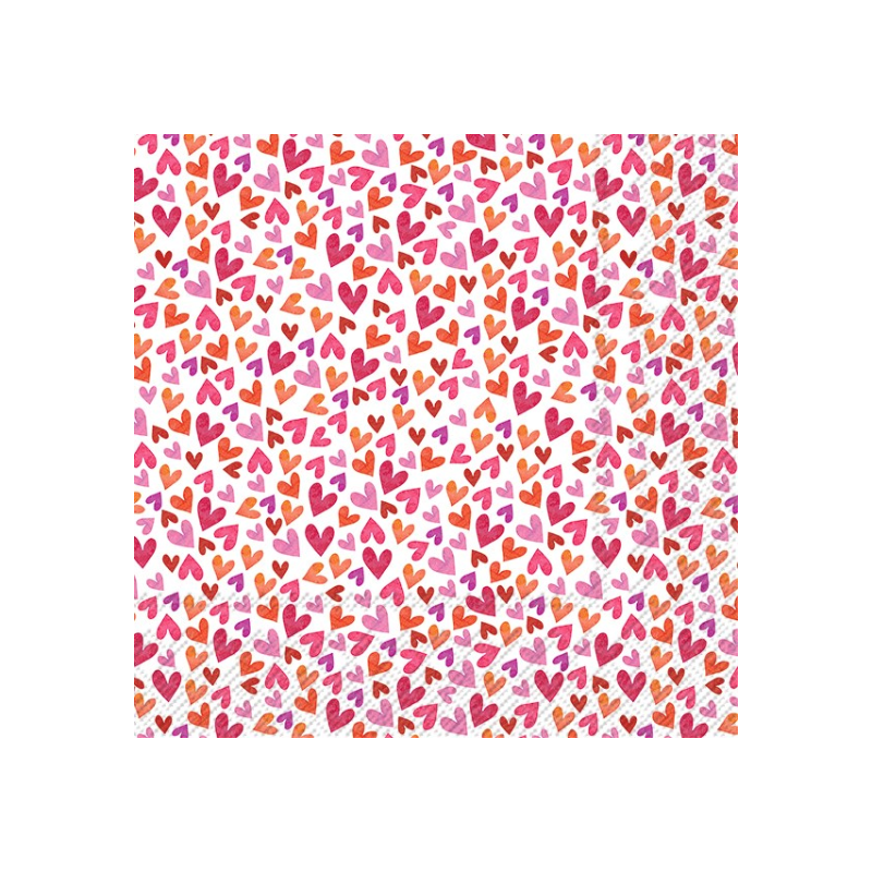 Lots of Hearts Luncheon Napkins - Boutique Marie Dumas