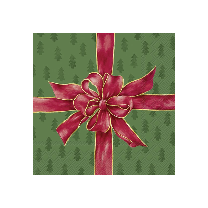 Christmas Bow Luncheon Napkins