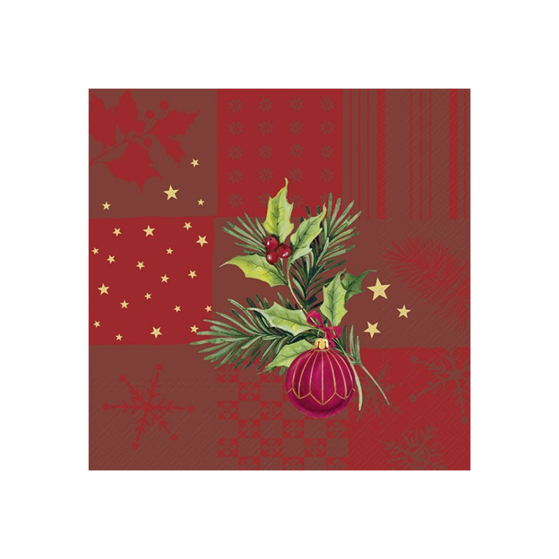 Red Christmas Decoration Luncheon Napkins