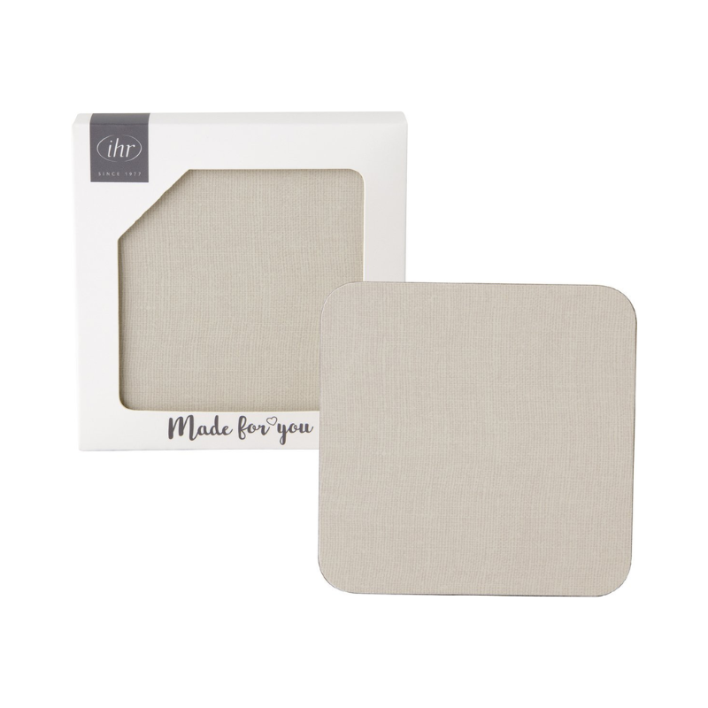 Set of 4 Linen Cork Coasters