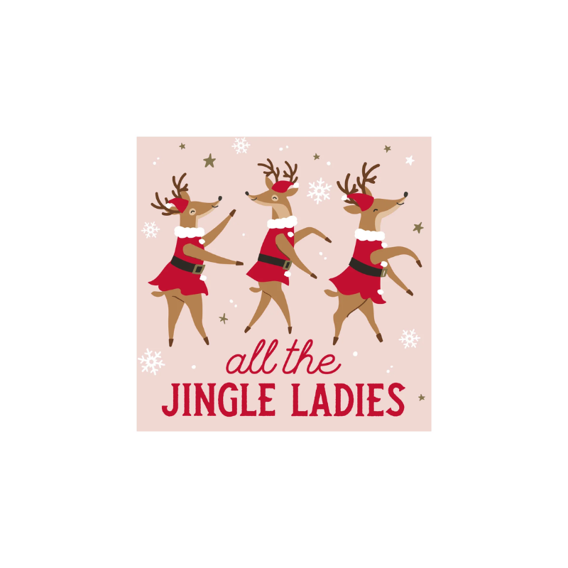 Jingle Ladies Cocktail Napkins