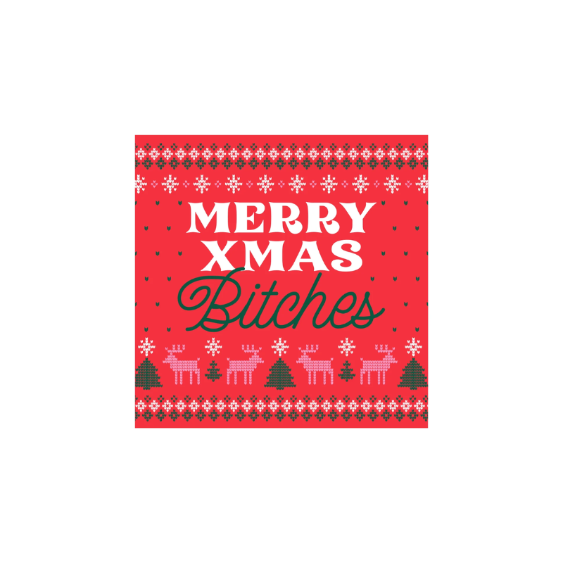 Merry Xmas B*itches Cocktail Napkins