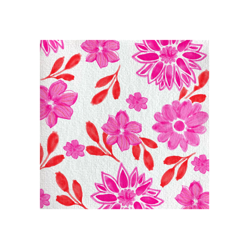Paviot Fleur Rose Cocktail Napkins