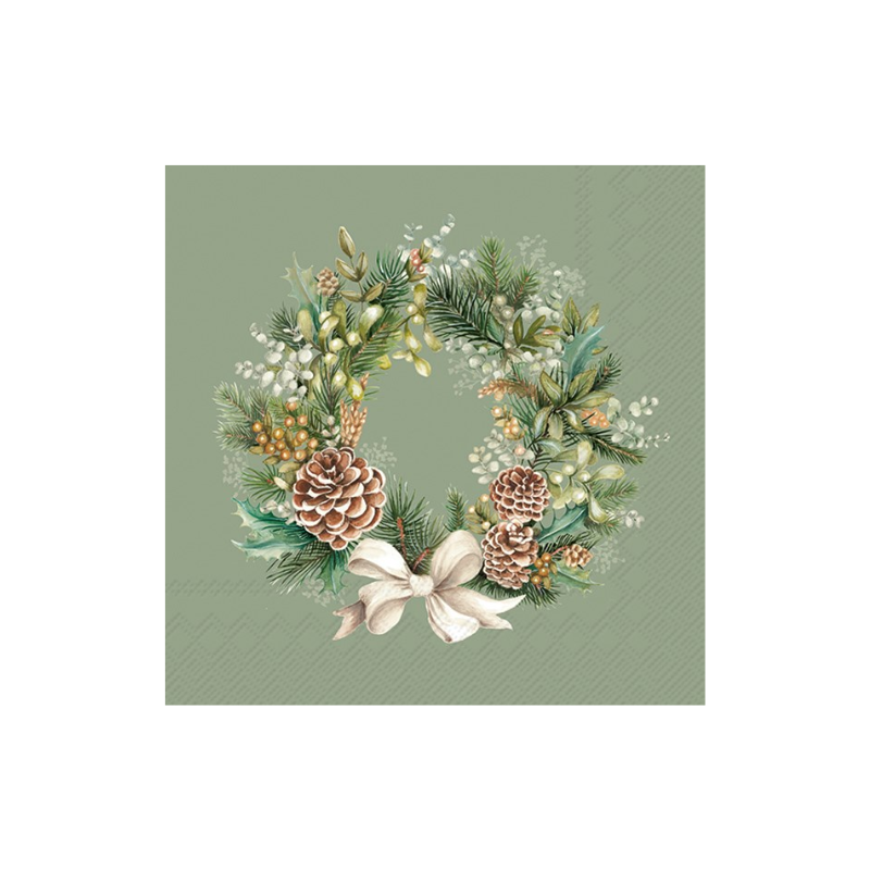 Serviettes à cocktail Forêt et couronne