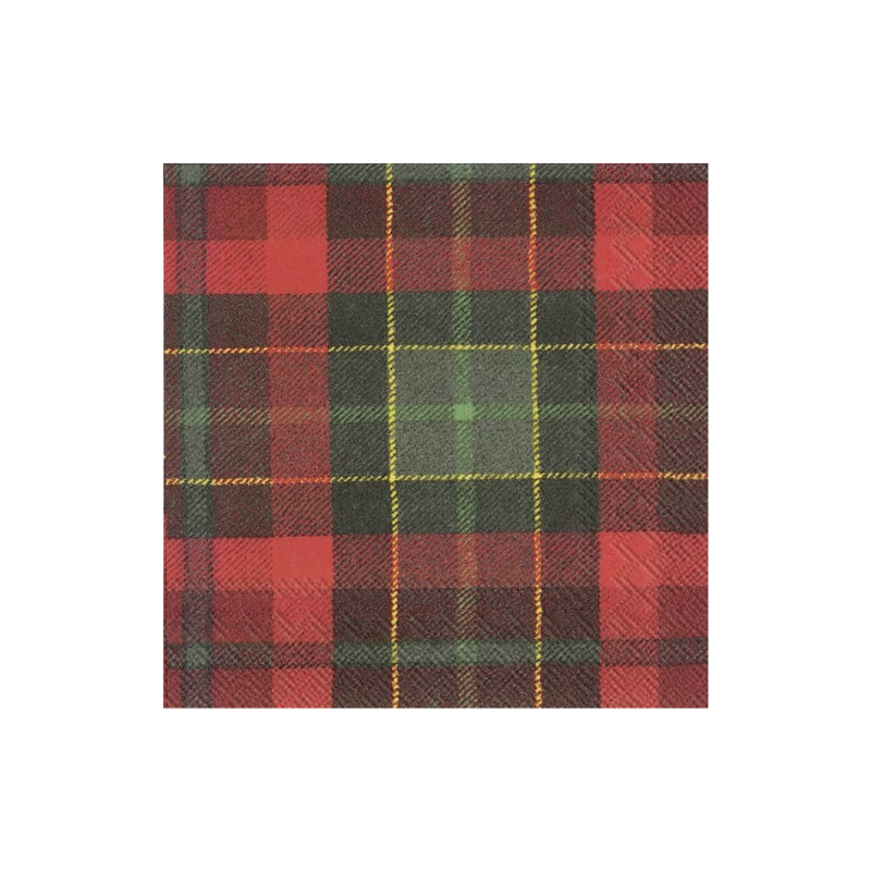 Serviettes à cocktail tartan