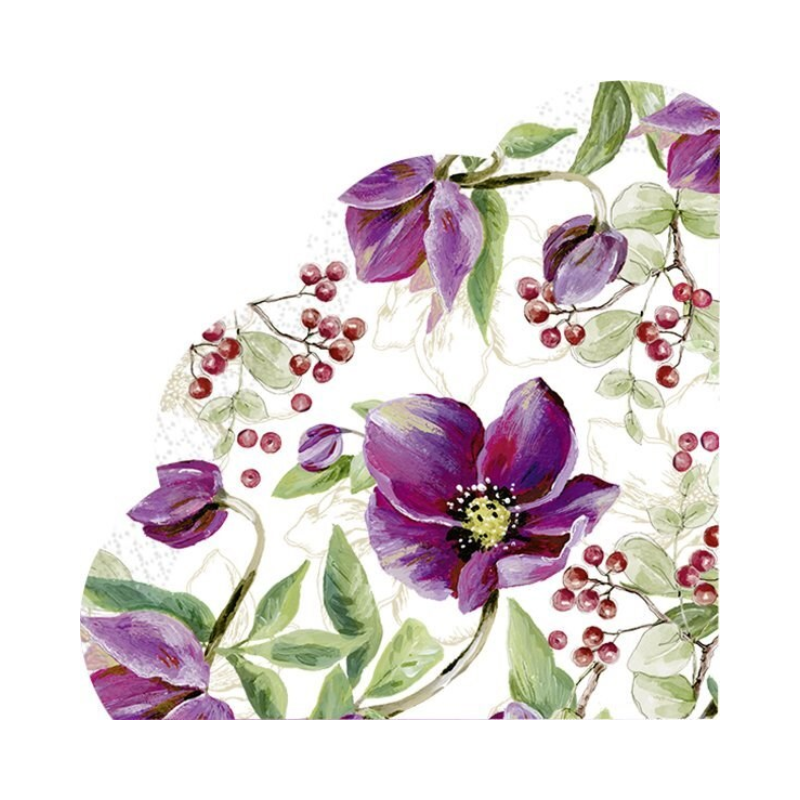 Serviettes Rondo Rose de Noël