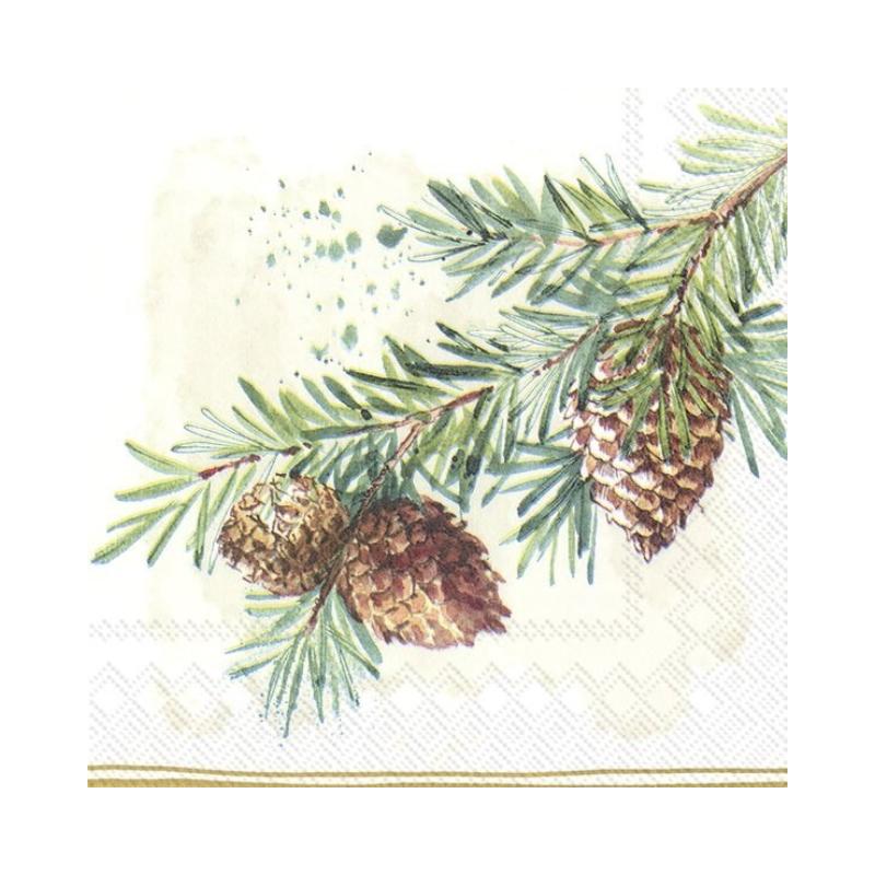 Serviettes de repas décoratives à branches
