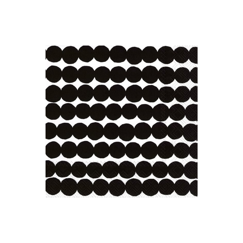 Marimekko Rasymatto Black Cocktail Napkins
