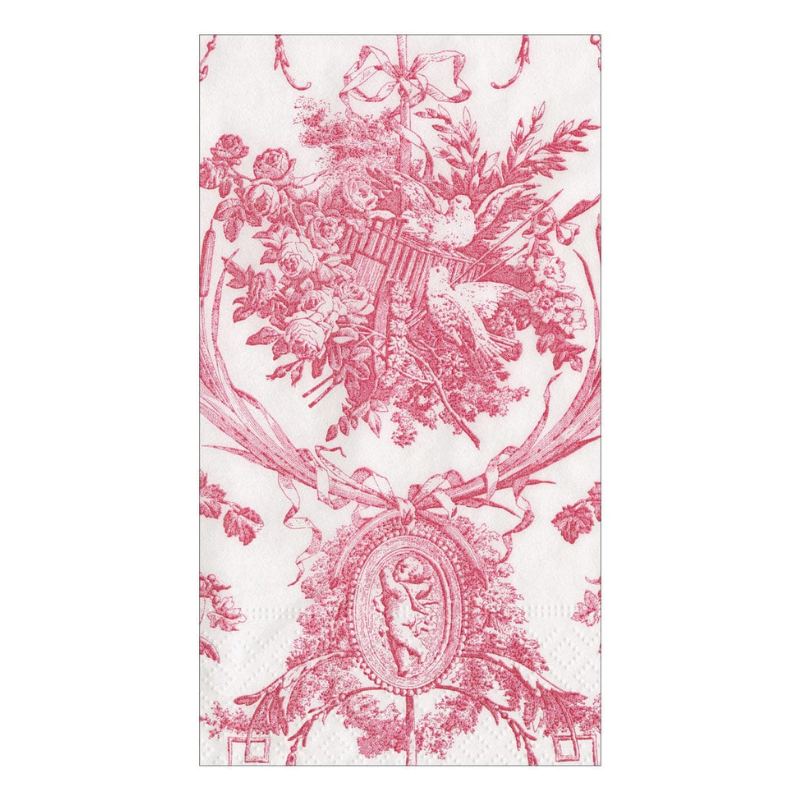 Pink Romantic Toile Guest Napkins