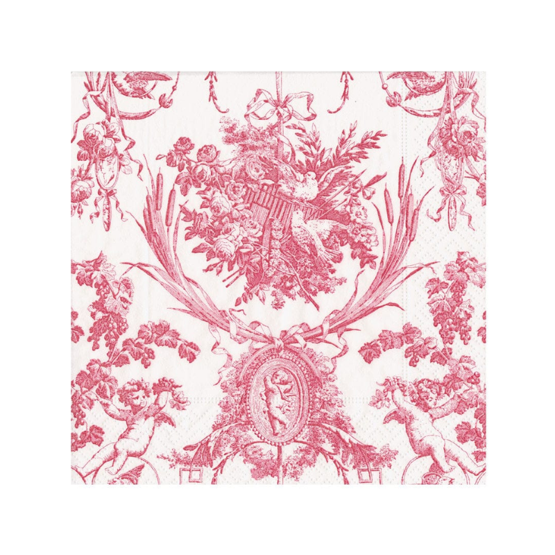 Pink Romantic Toile Luncheon Napkins