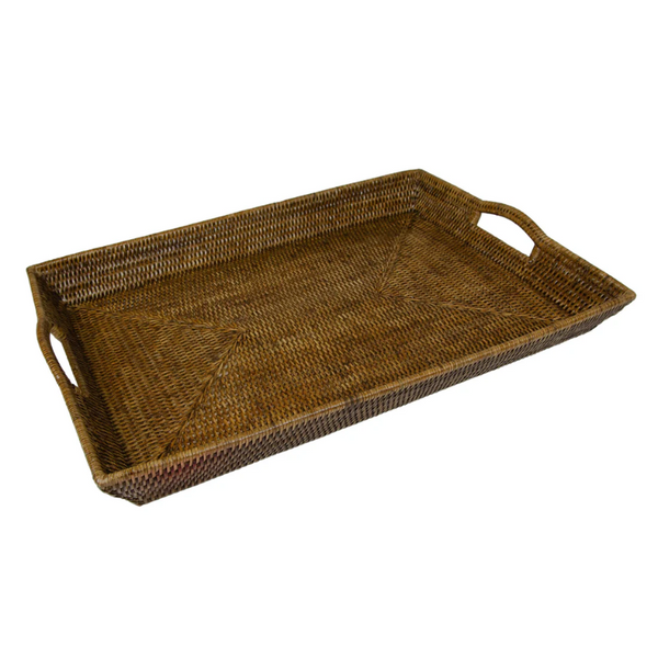 Extra Large Rectangular Rattan Tray - Boutique Marie Dumas
