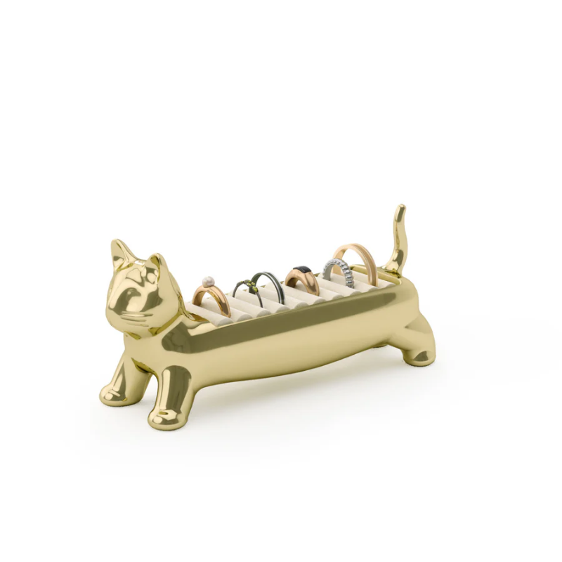 Gold Kitty Ring Holder