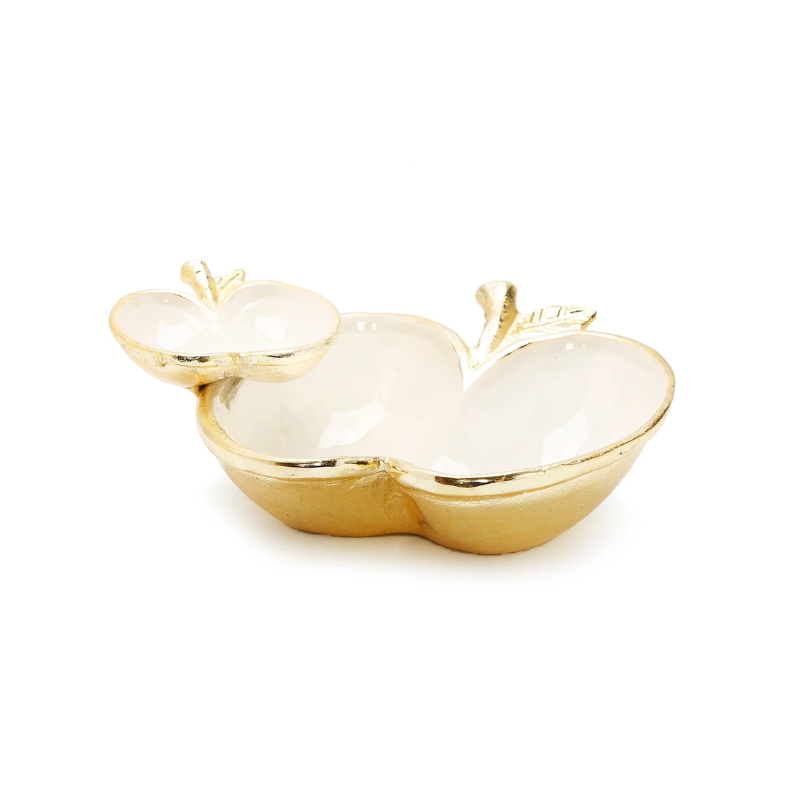 White Apple Double Dish
