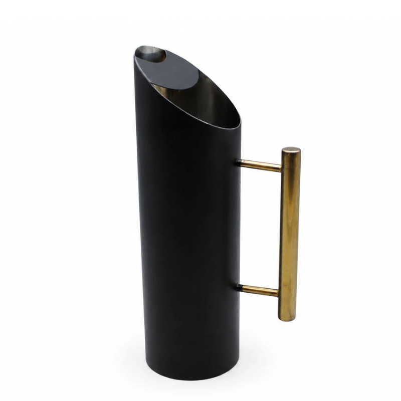 Matte Black & Gold Pitcher