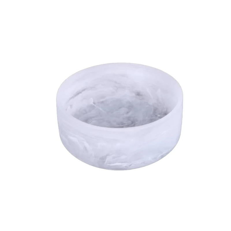 Small White Resin Swirl Bowl