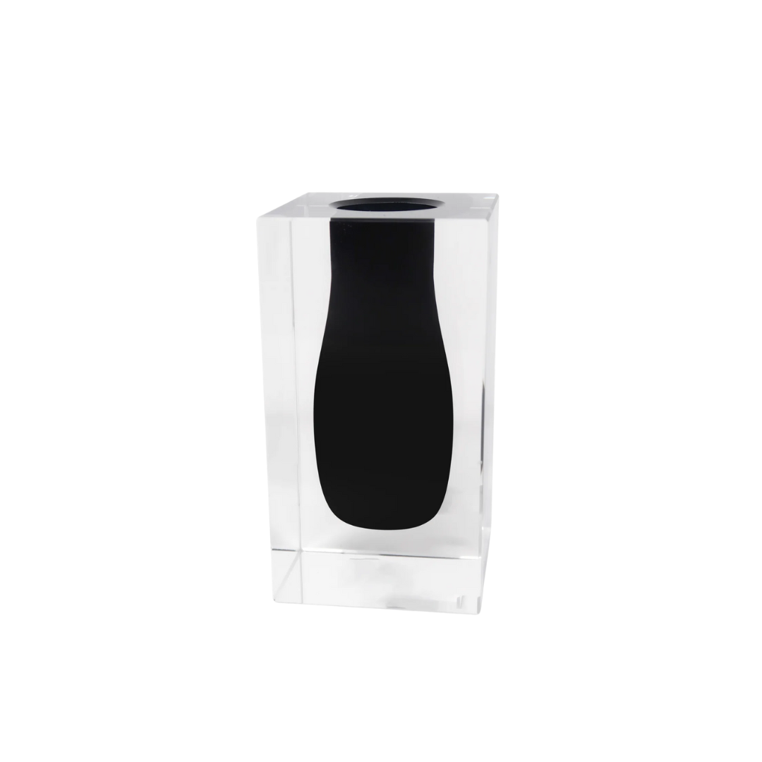 Double Wall Crystal Black Vase