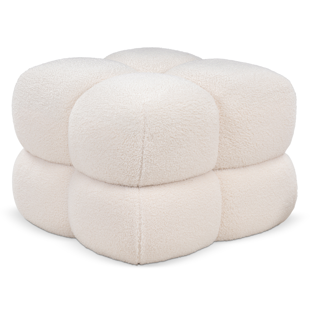 Vivienne White Ottoman