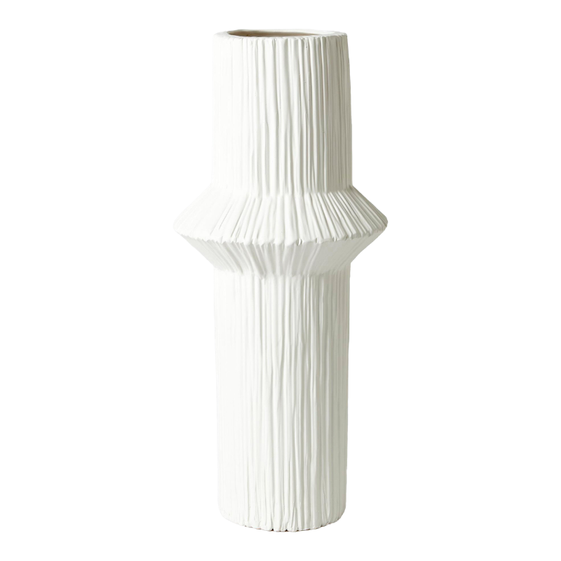 White High Ascending Ring Vase