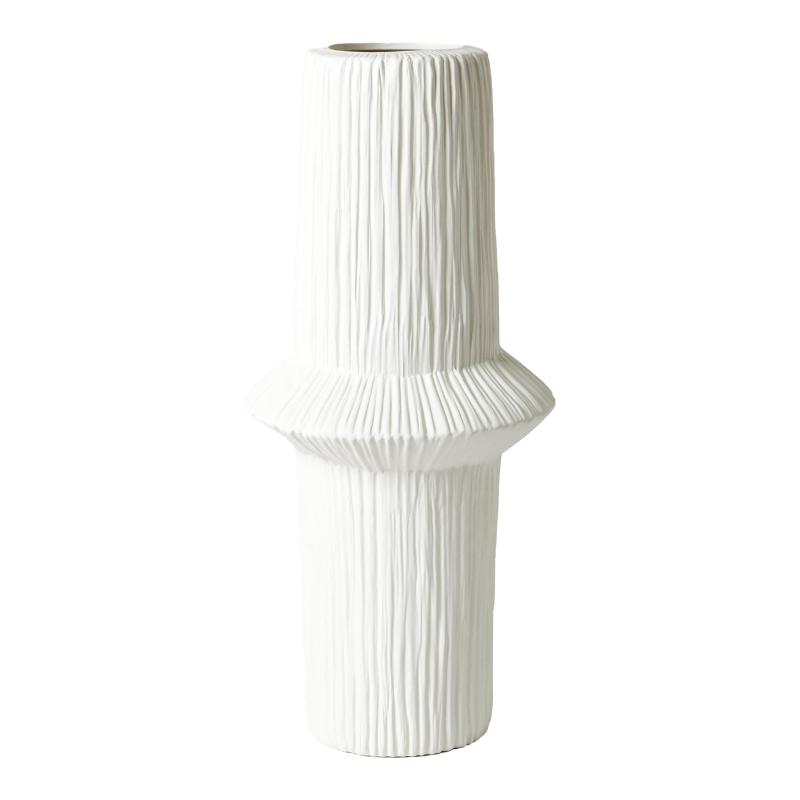 White Mid Ascending Ring Vase