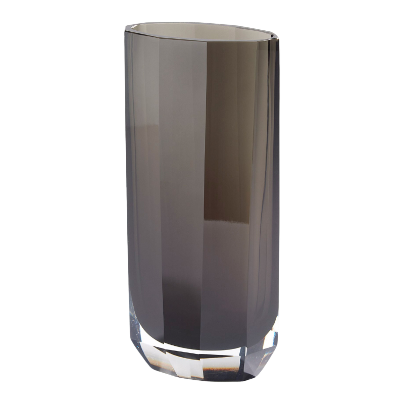 Tall Grey Jewel Vase