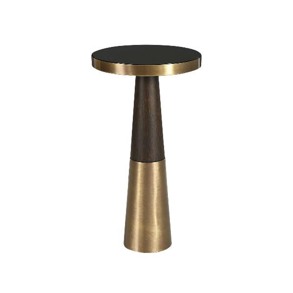 Louvre Black And Gold Accent Table