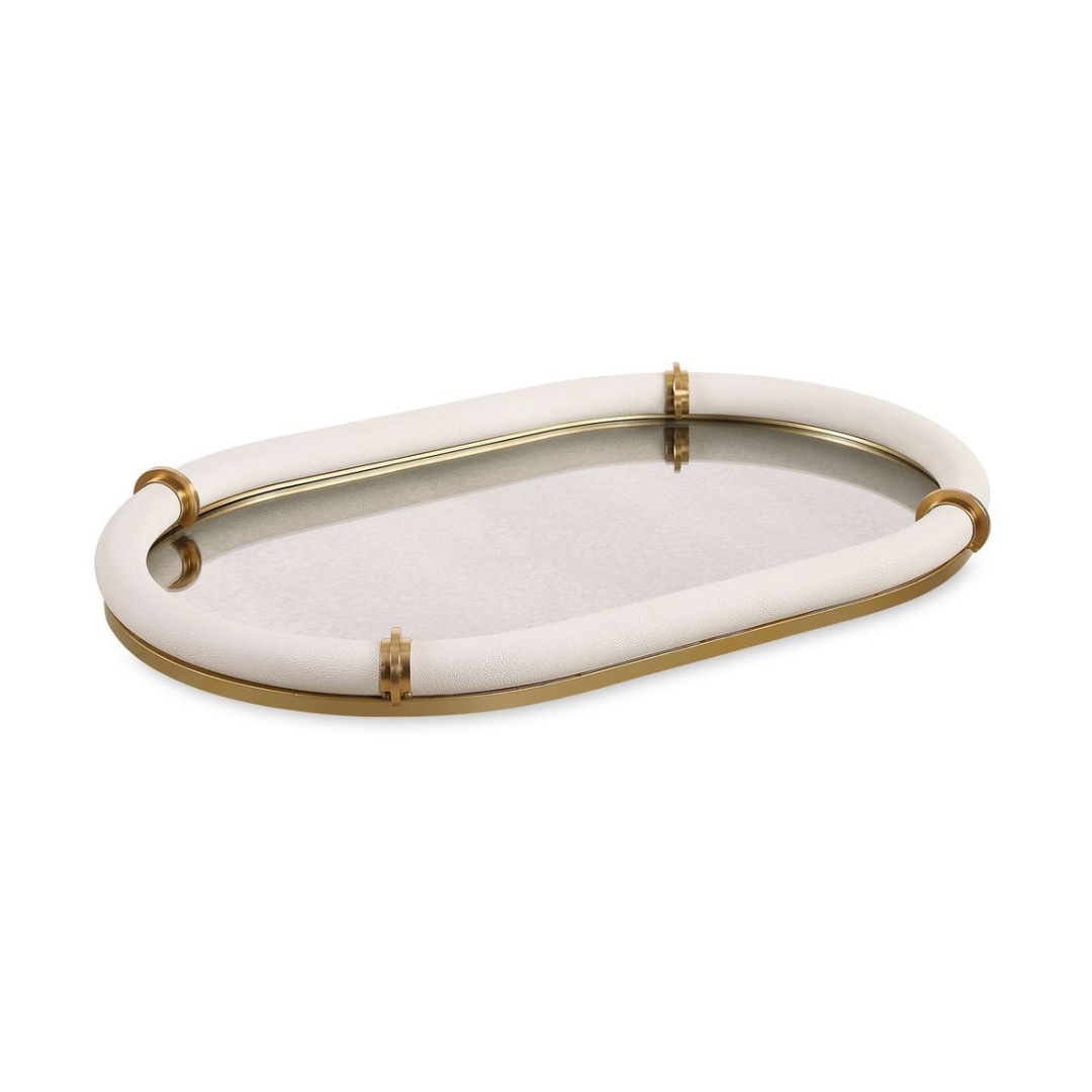 Sierra White Oval Tray