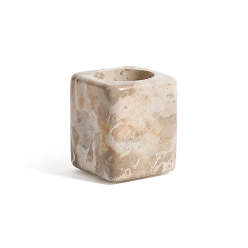 Crème Marble Vanity Jar