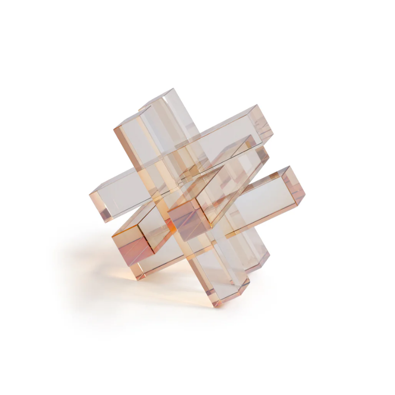 Locked Amber Bookend