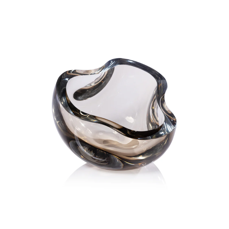 Taupe Venti Glass Bowl