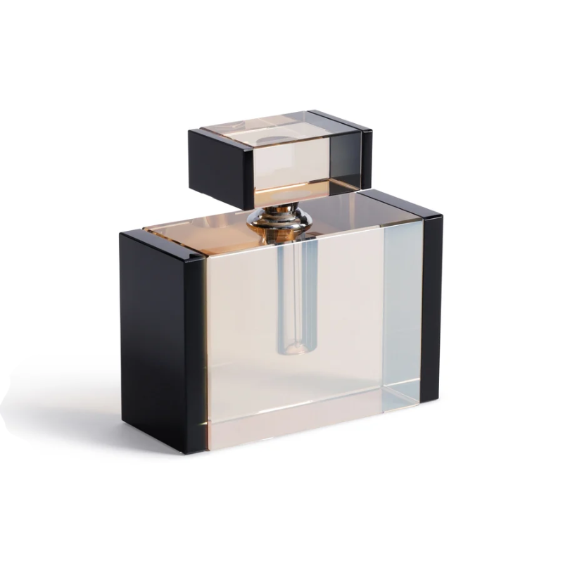Large Smoke Tone Perfume Bottle