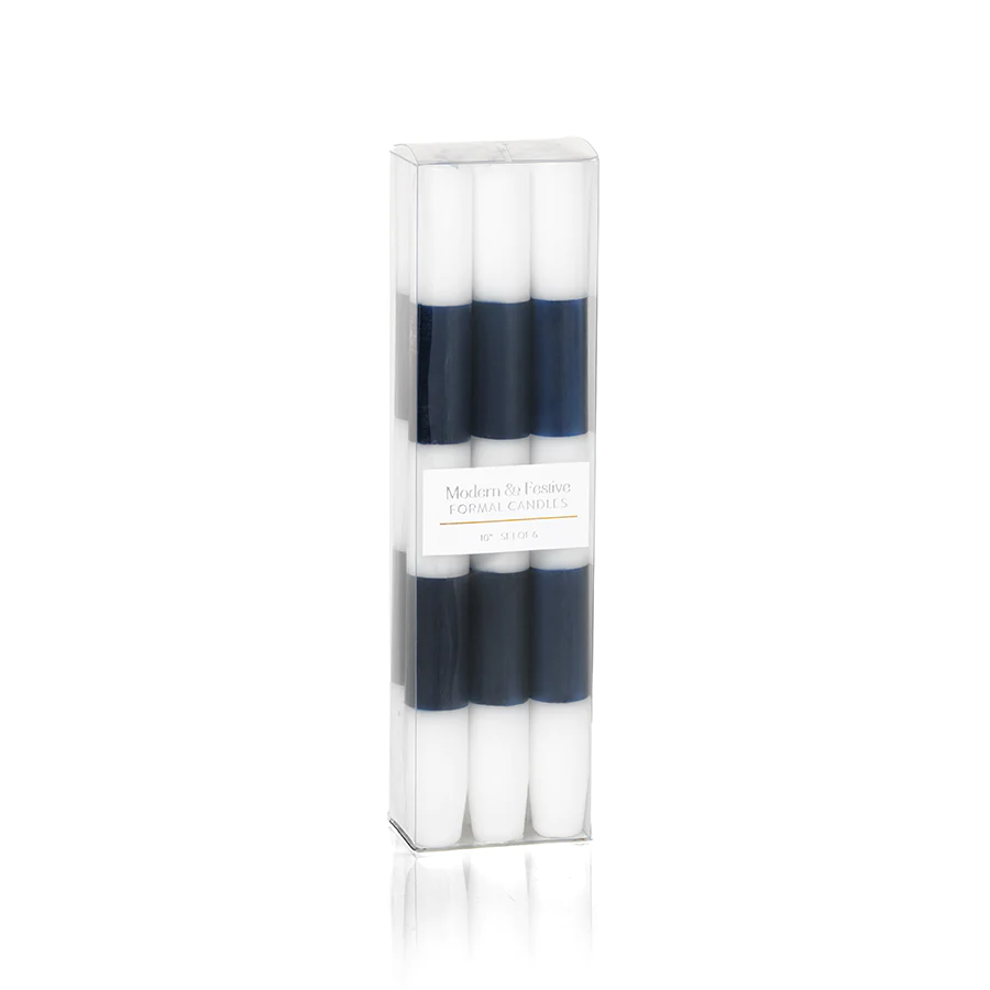Ensemble de 6 bougies de cérémonie bleu marine