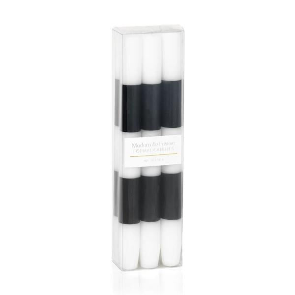 Ensemble de 6 bougies noires formelles