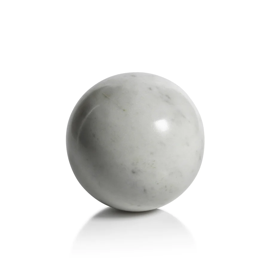 Large White Marble Ball