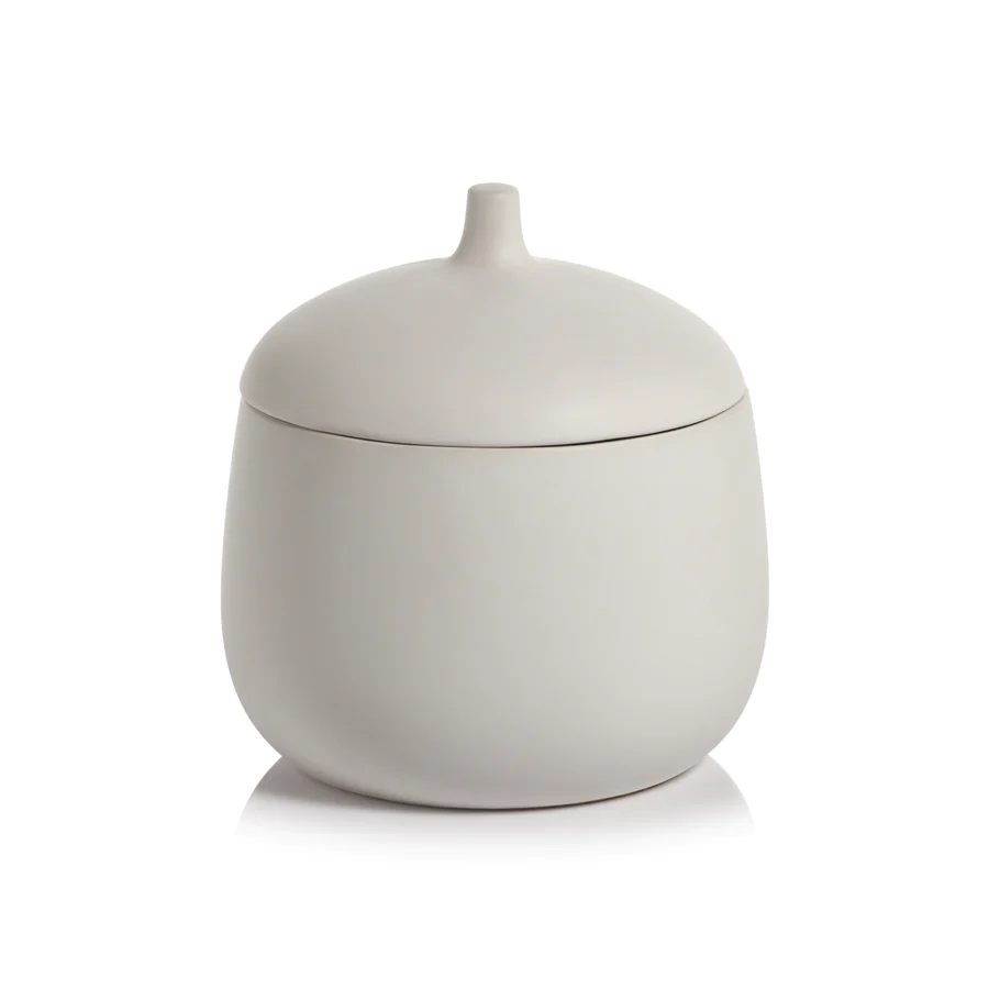 Large White Ceramic Canister