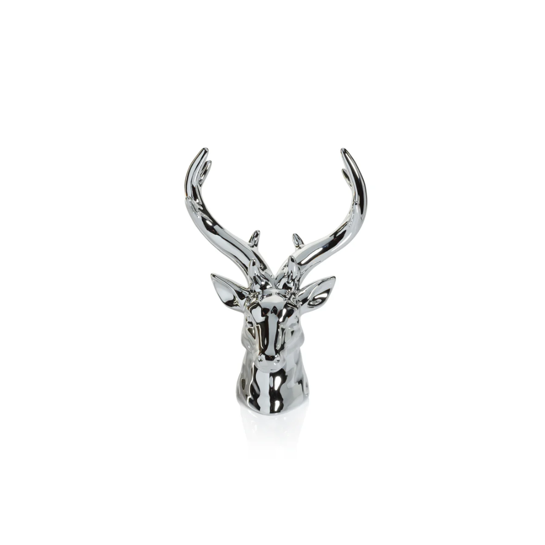 Small Silver Stag Head