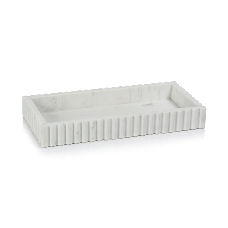 Medium Scalloped Marble Tray