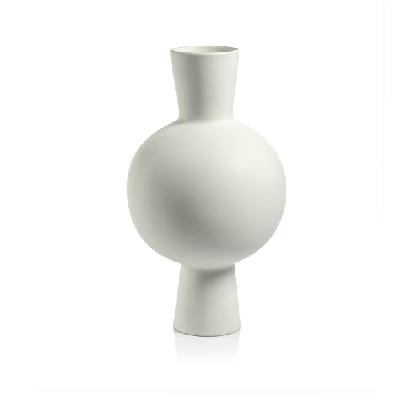 Grand vase en grès blanc