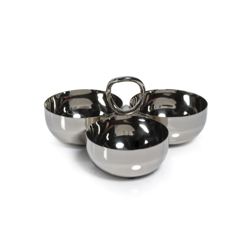 Nickel Aperitif Condiment Bowl Set
