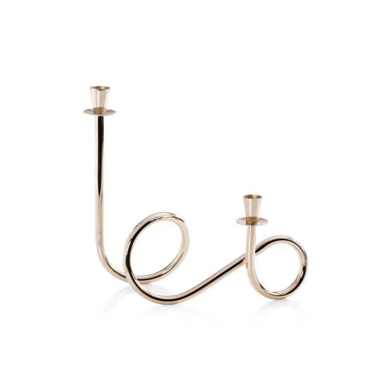 Two Tier Brass Candle Holder