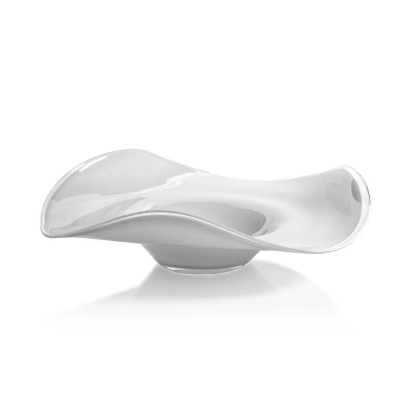 Opal White Lagoon Wave Bowl